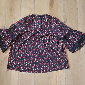 Lane Bryant Black Cherry Top Plus Size 18/20